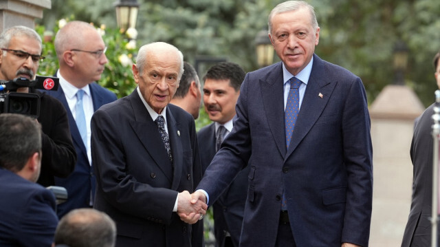 Besuch von Präsident Erdoğan bei Devlet Bahçeli