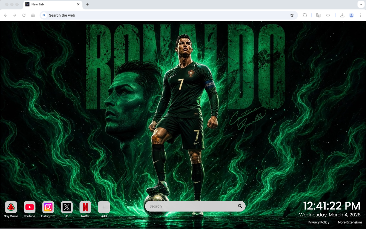 Cristiano Ronaldo Green Flame CR7 Live Wallpaper