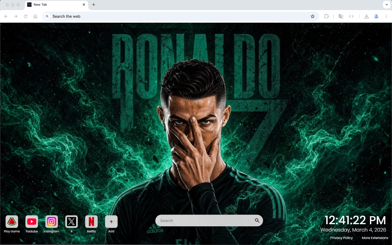 Cristiano Ronaldo SIUUU Green Energy Live Wallpaper
