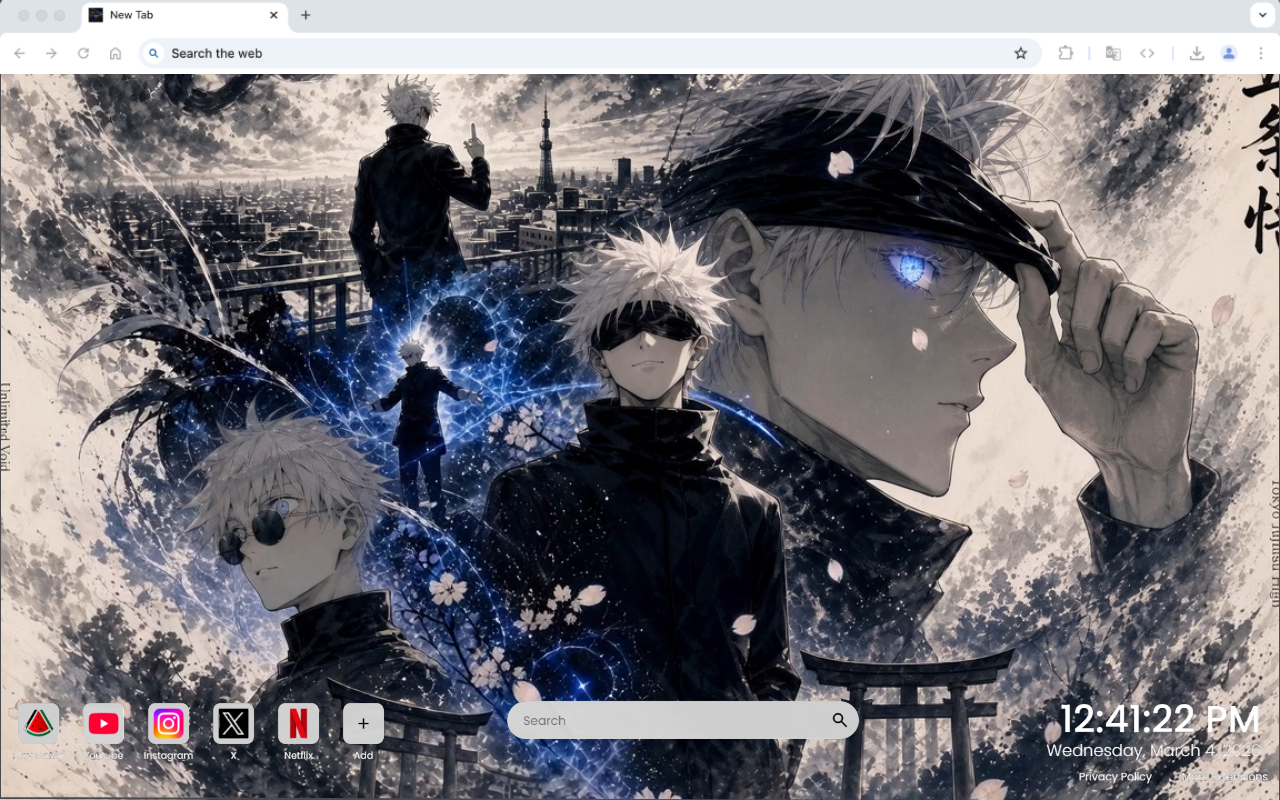Gojo: The Blue-Eyed Master of Infinity Live Wallpaper