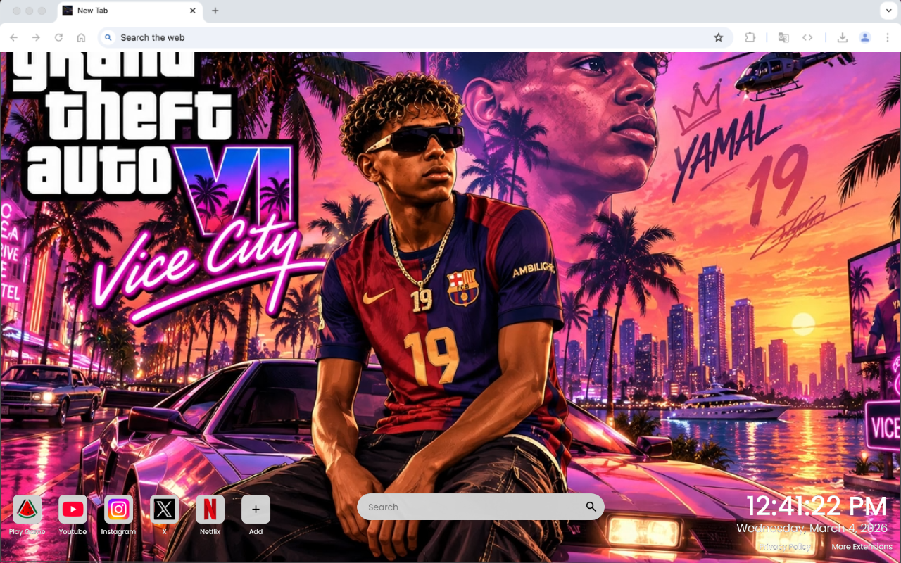 GTA VI Vice City Lamine Yamal Miami Dream Live Wallpaper