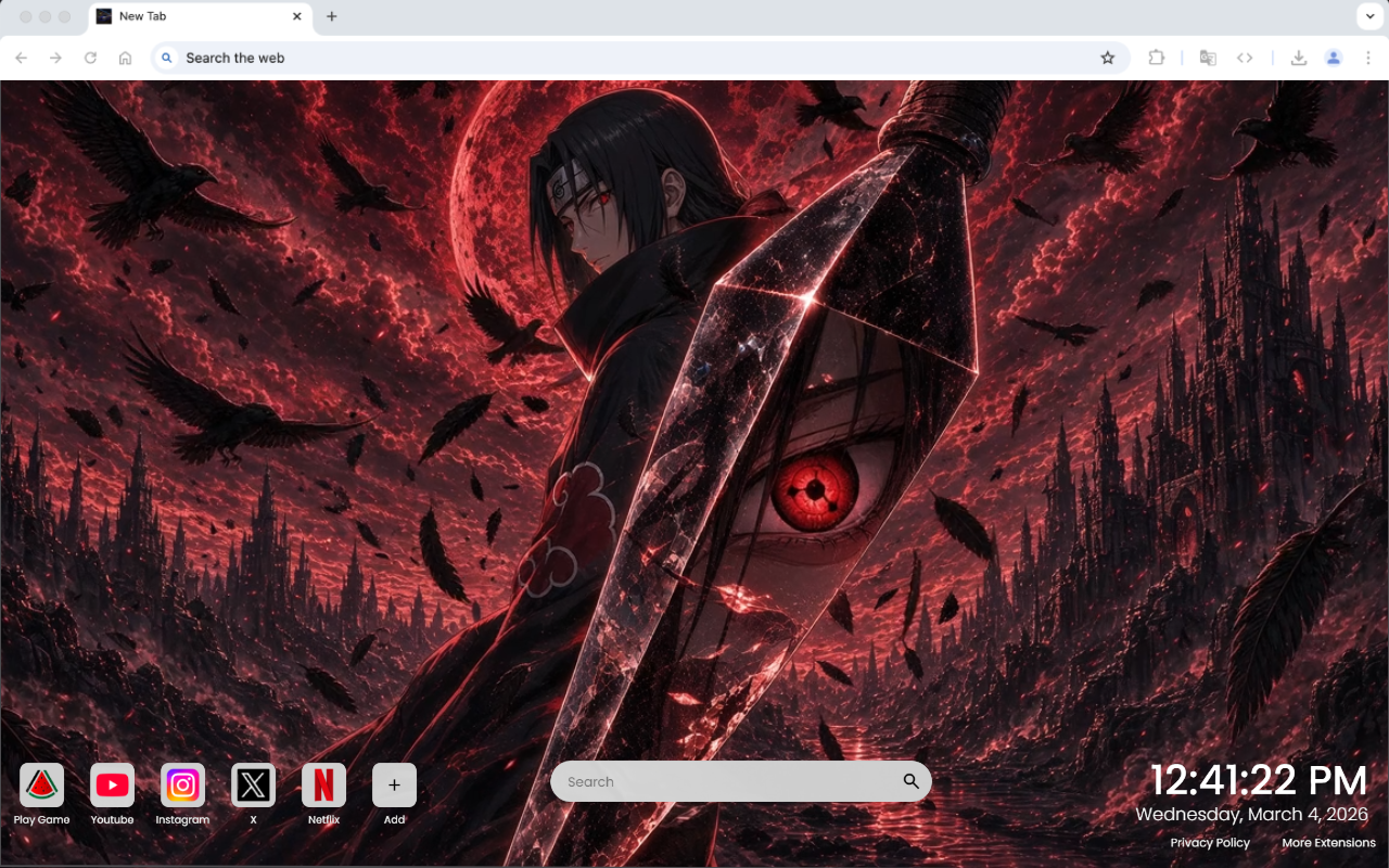 Itachi Uchiha Crimson Moon Genjutsu Live Wallpaper