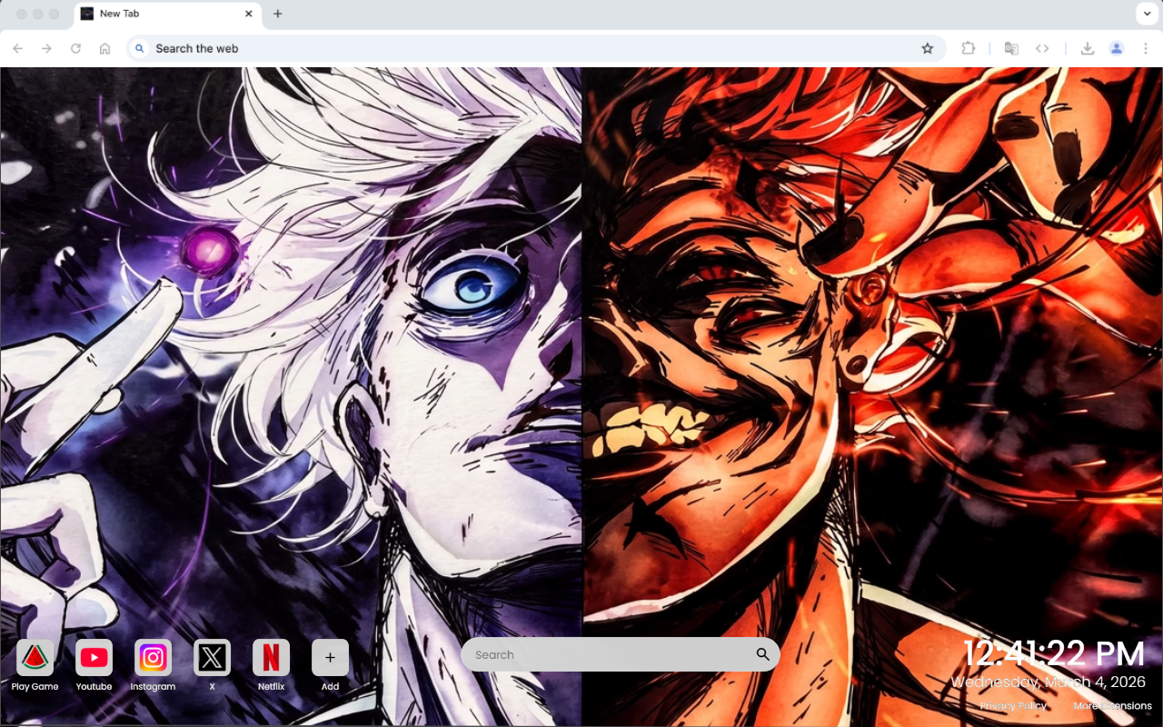 Jujutsu Kaisen Gojo Sukuna Cursed Power Live Wallpaper