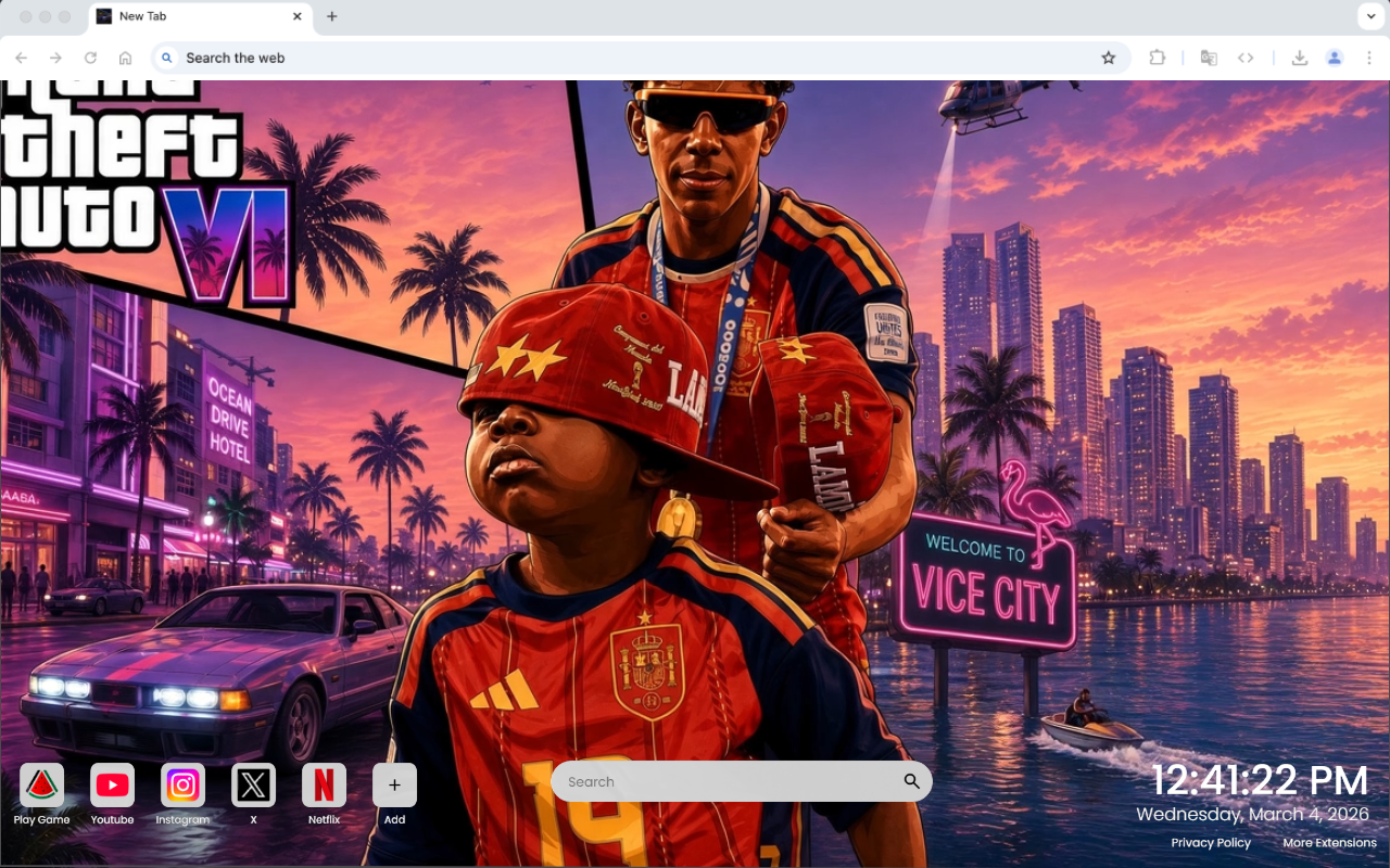 Lamine Yamal GTA VI Vice City Live Wallpaper