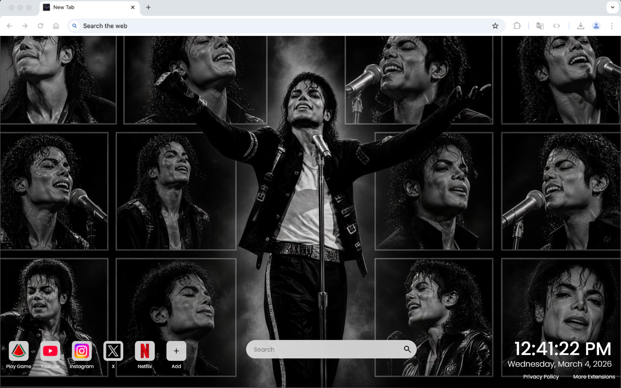 Michael Jackson Black and White Live Wallpaper