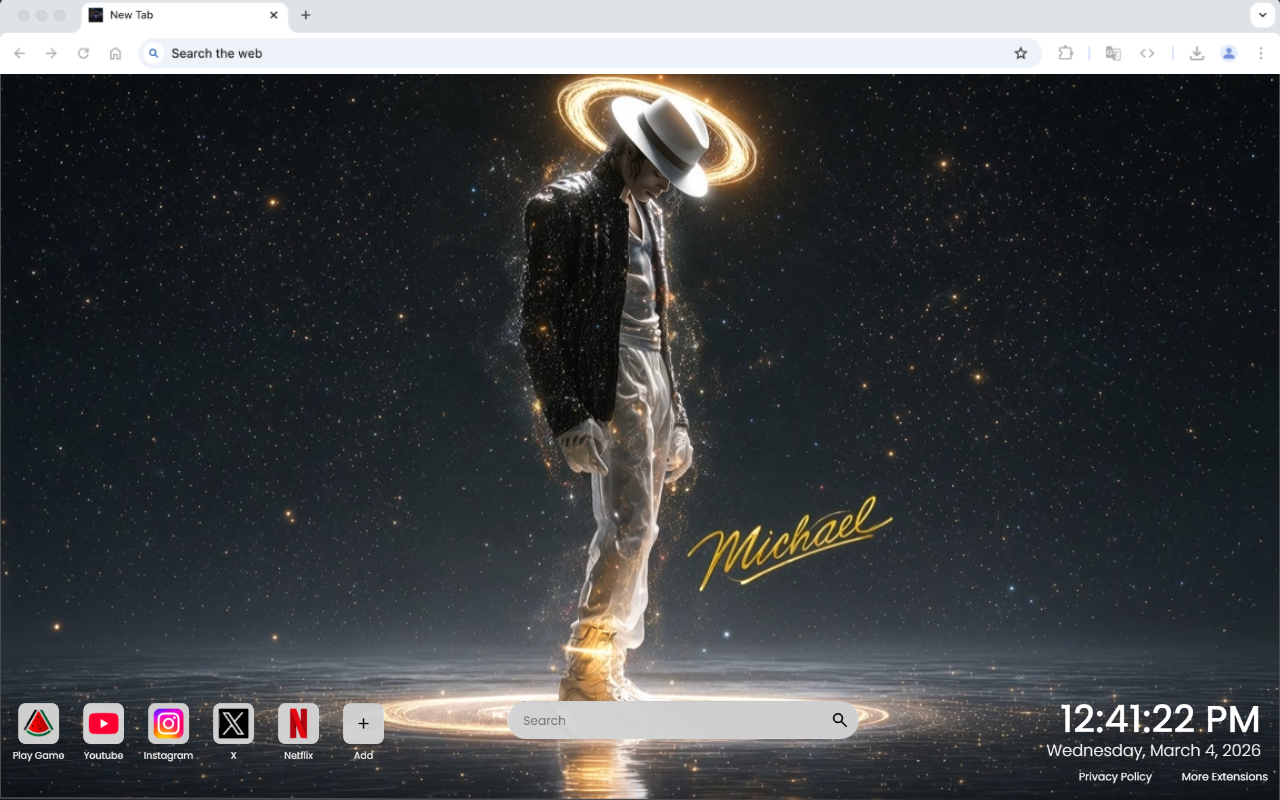 Michael Jackson Cosmic Stardust Live Wallpaper