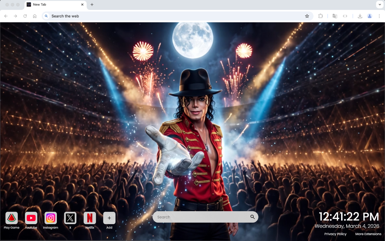 Michael Jackson King of Pop Moonlight Concert Live Wallpaper