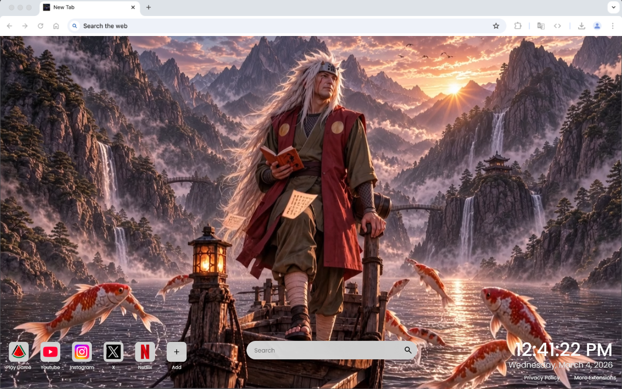 Naruto Jiraiya Legendary Sage Sunset Live Wallpaper