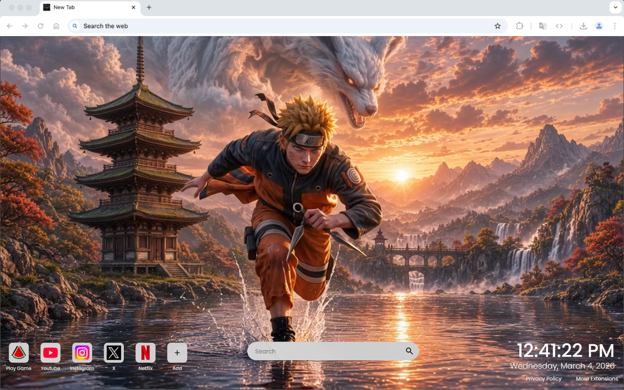 Naruto Kurama Sacred Run Live Wallpaper