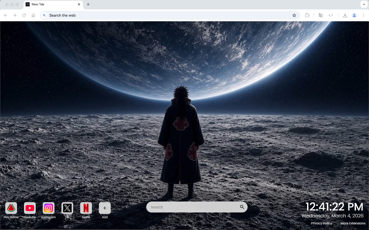Obito Uchiha Alone Under the Moon Live Wallpaper