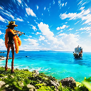 One Piece Brook: Blue Sea Symphony Live Wallpaper