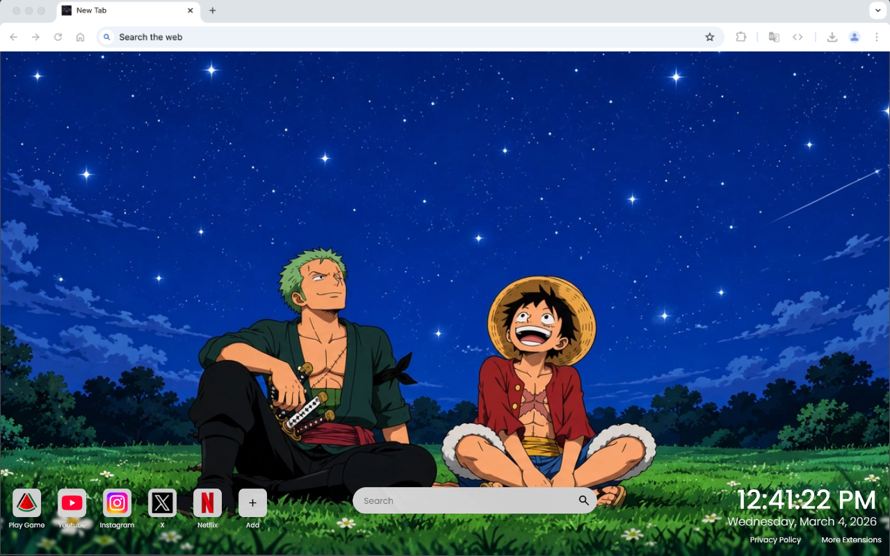 One Piece Luffy & Zoro Eternal Night Live Wallpaper