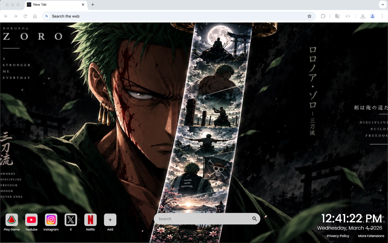 One Piece Zoro Sacred Sword Live Wallpaper