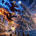 Sanji: Blue Fire & Golden Flame Live Wallpaper