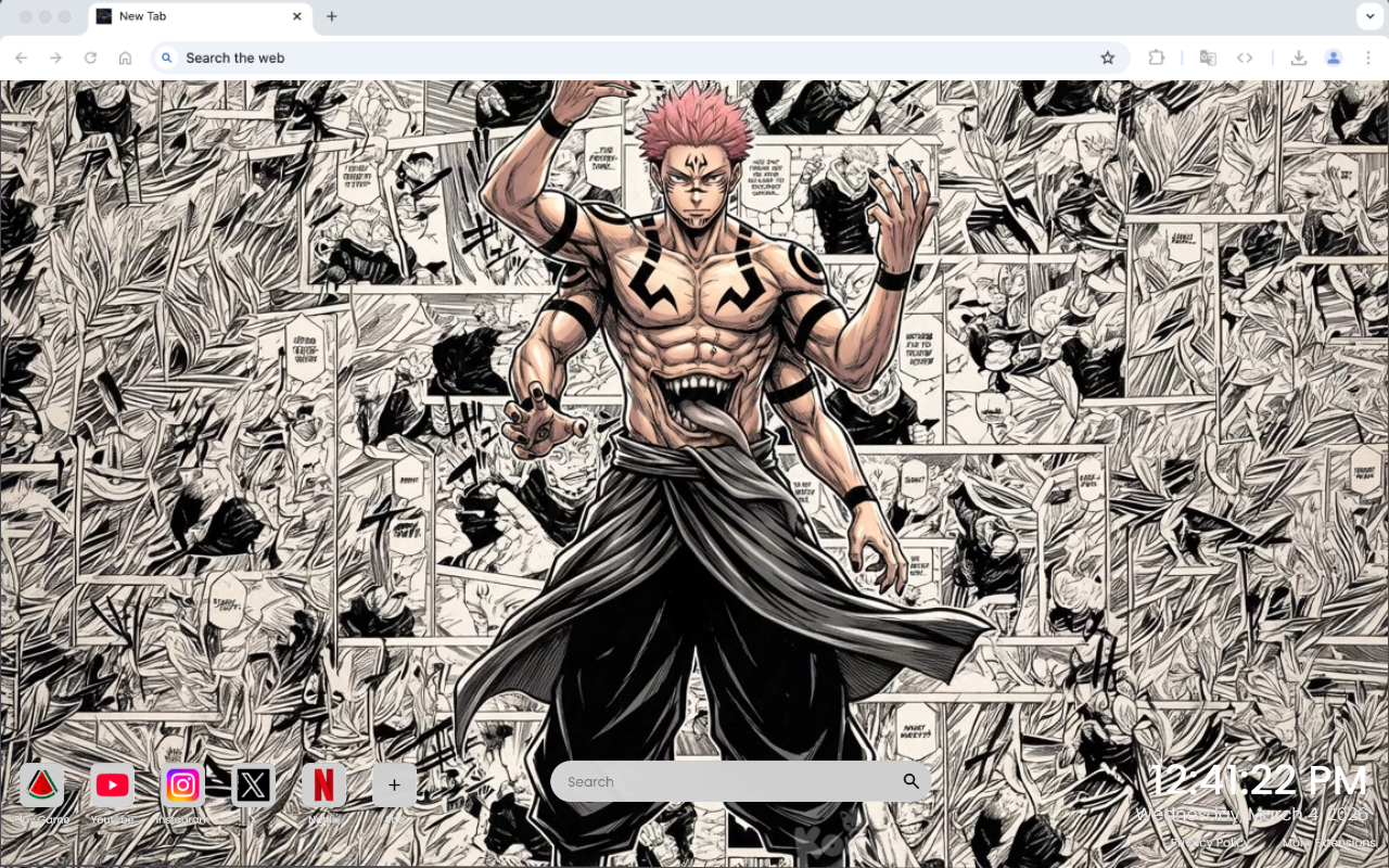 Sukuna: The Four-Armed Manga King Live Wallpaper