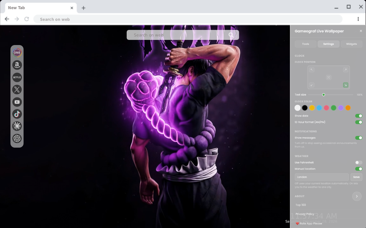 Anime Toji JJK Cursed Blade Live Wallpaper