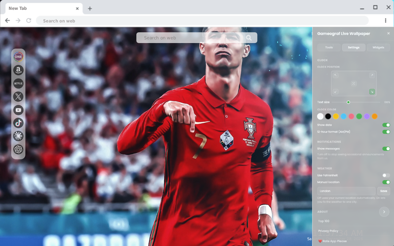 Cristiano Ronaldo 4K Live Video Wallpaper