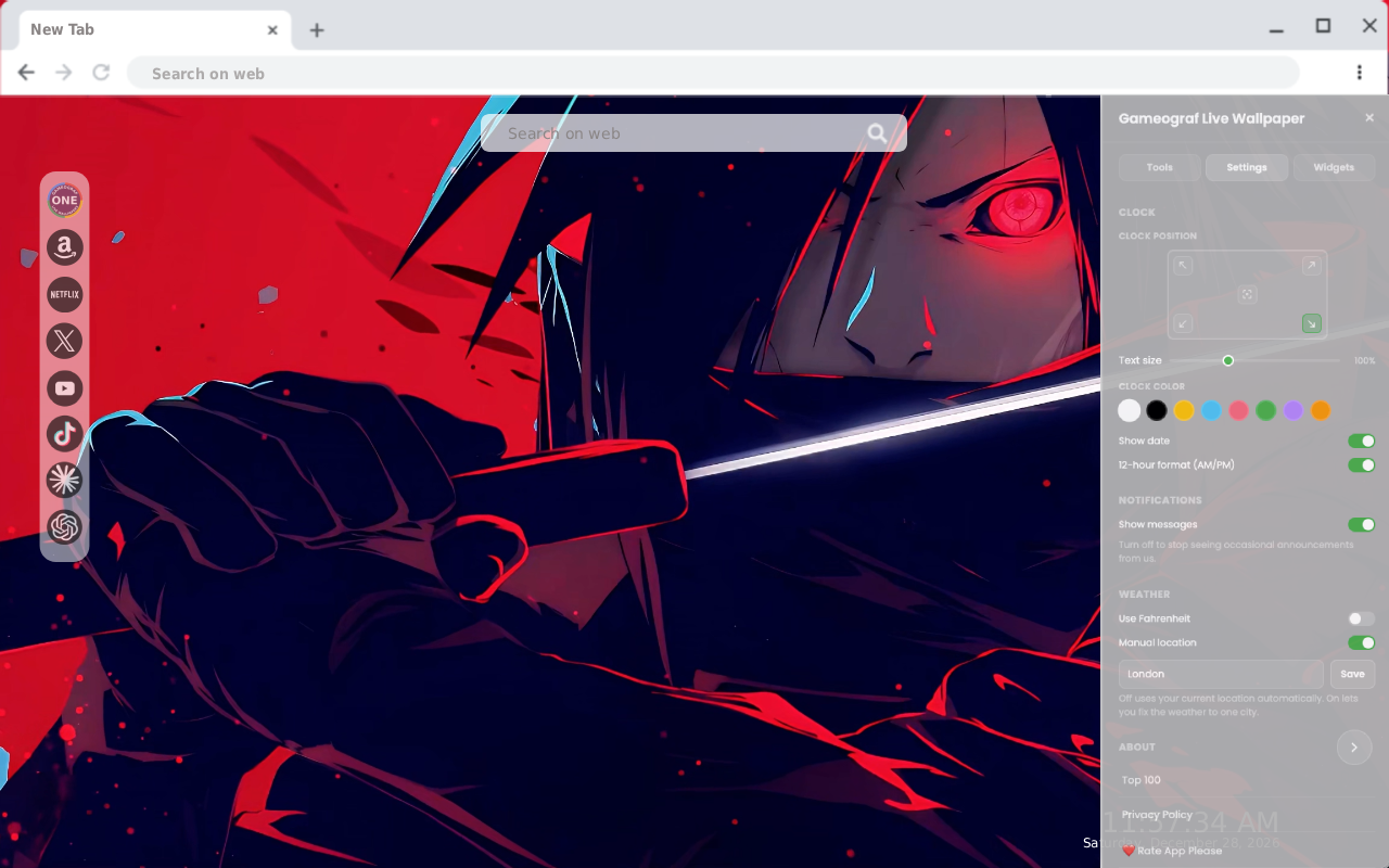 Madara Uchiha (Naruto) Live Wallpaper