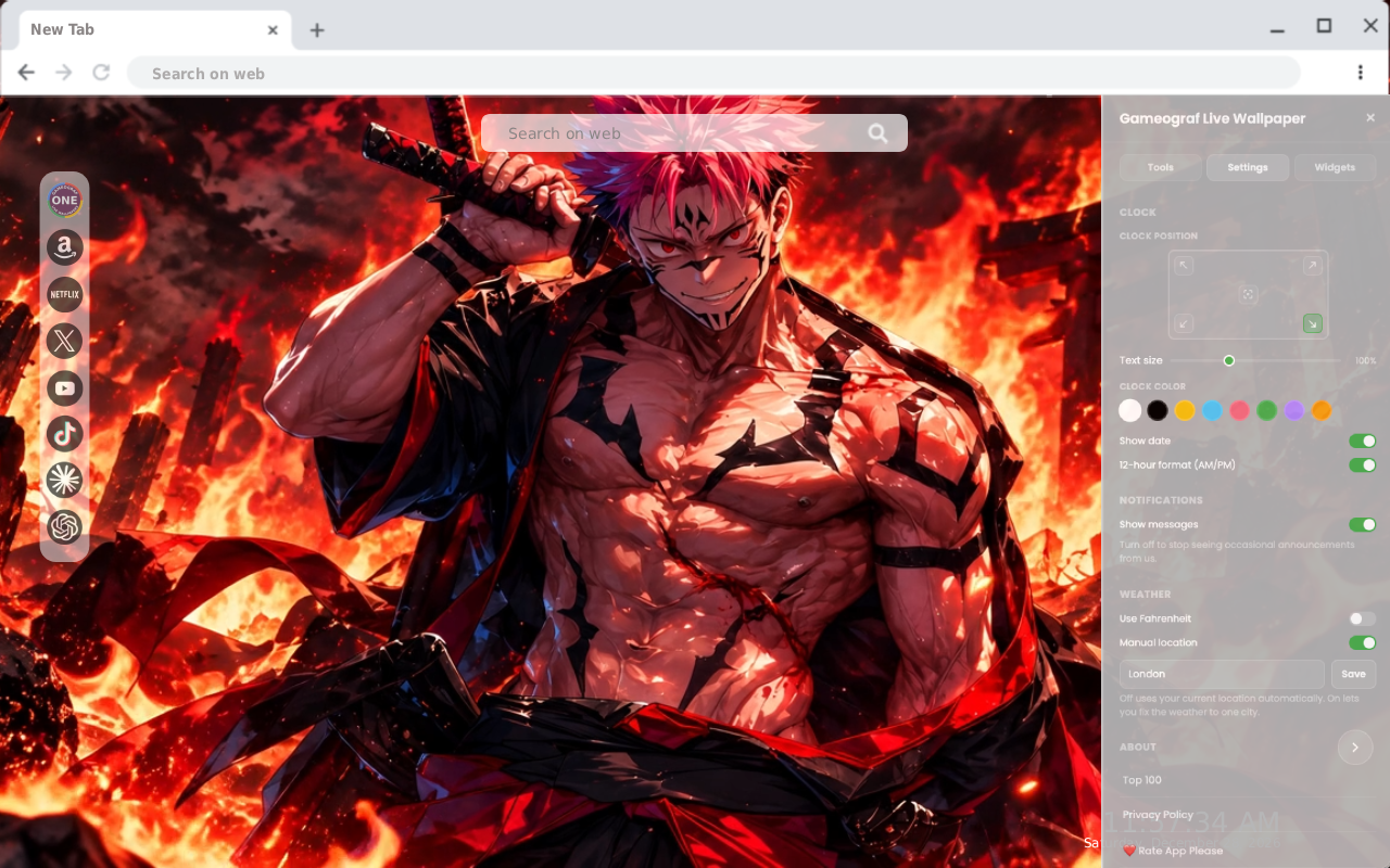 Sukuna: Sword of the Burning Shrine Live Wallpaper